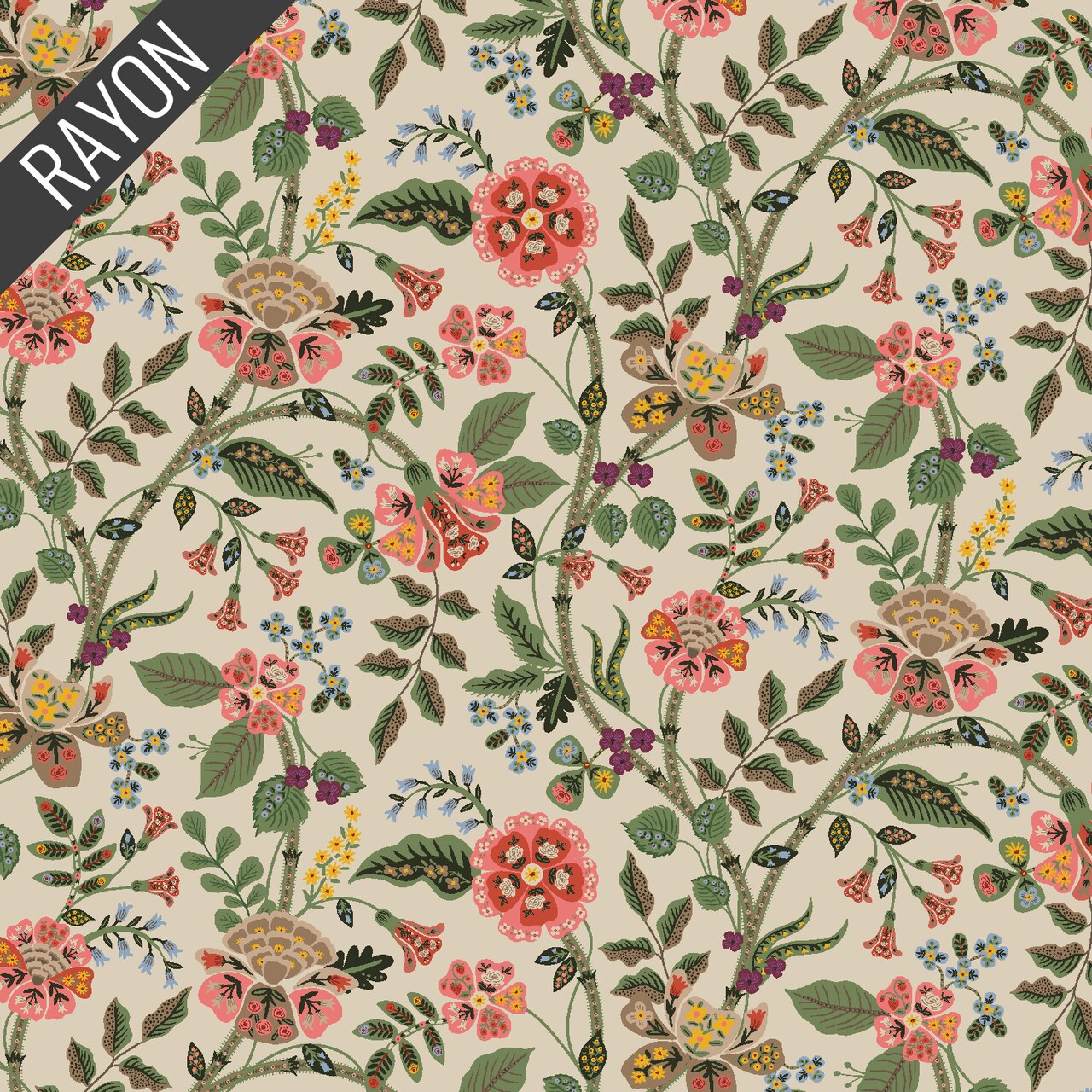 Gracie Rayon in Linen (rp1700-li6r) | Gracie | Rifle Paper Co | Cotton+Steel